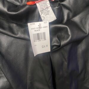 BRAND NEE, NEVER WORK, Faux leather (pleather) skirt.